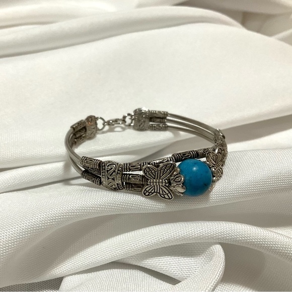 Novadab Turquoise Silver-Plated Bracelet - Picture 2 of 6